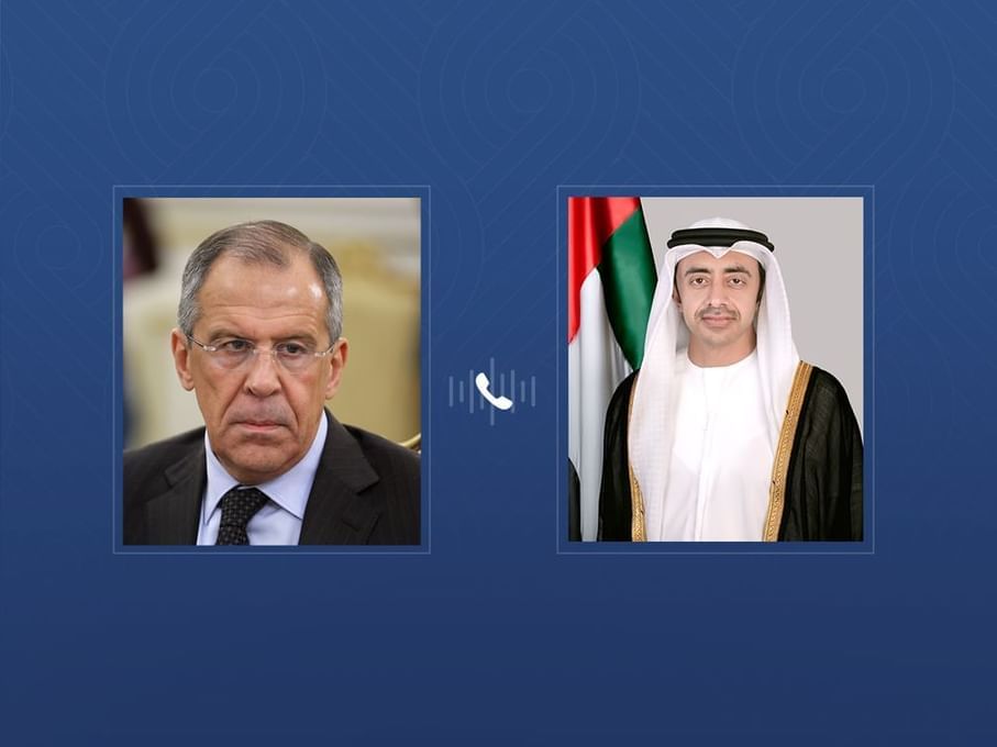 عبدالله بن زايد ولافروف يبحثان تعزيز الشراكة الإستراتيجية بين الإمارات وروسيا