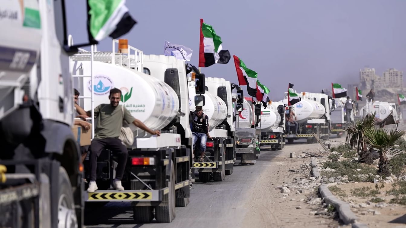 "الفارس الشهم 3" توصل قوافل مياه ومساعدات عاجلة لشمال غزة