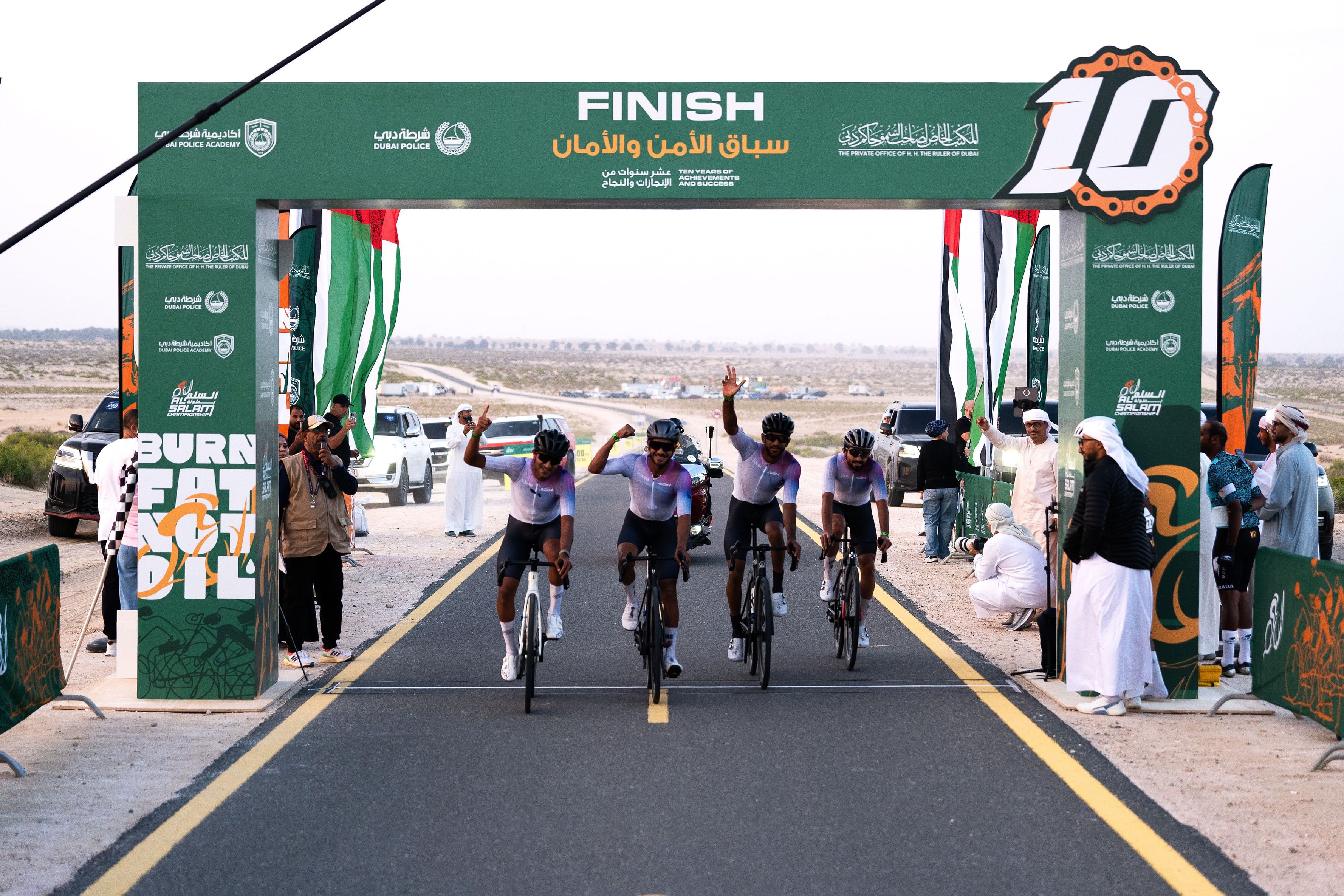 صاحب السمو الشيخ محمد بن راشد آل مكتوم يشهد انطلاق النسخة العاشرة من بطولة السلم للدراجات الهوائية