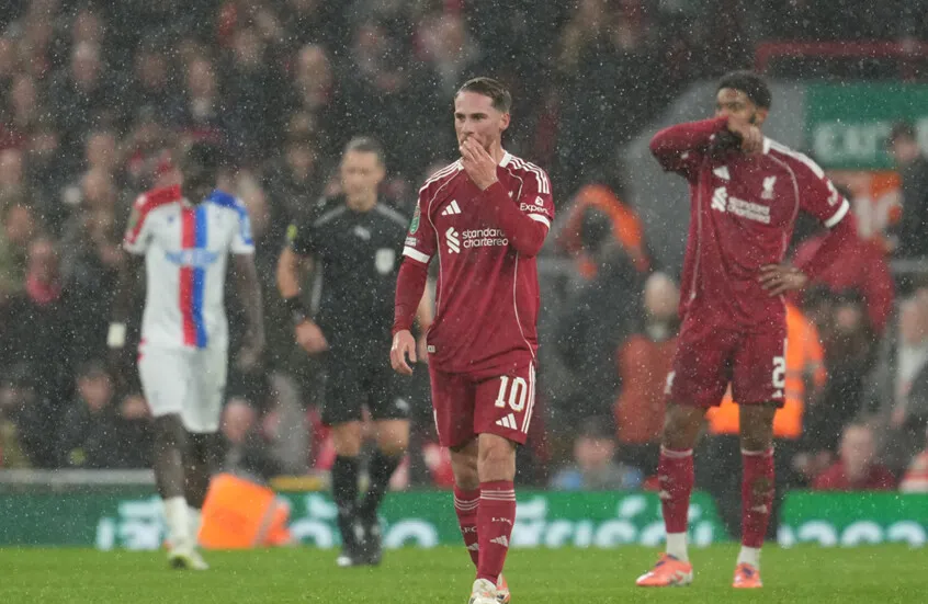 كريستال بالاس يصفع ليفربول بثلاثية قاسية ويطيحه من كأس الرابطة الإنجليزية