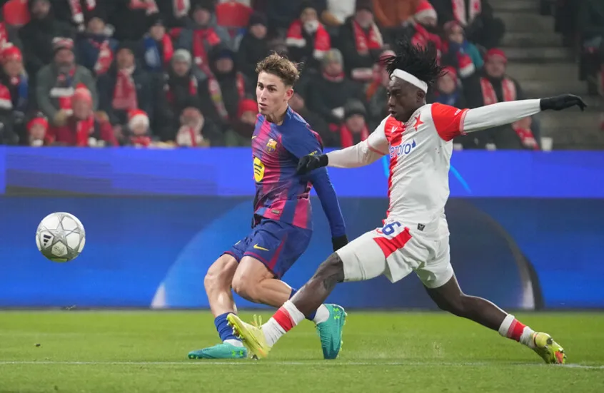 برشلونة يحقق فوزًا مثيرًا 4-2 على سلافيا براغ وينعش آماله بدوري أبطال أوروبا