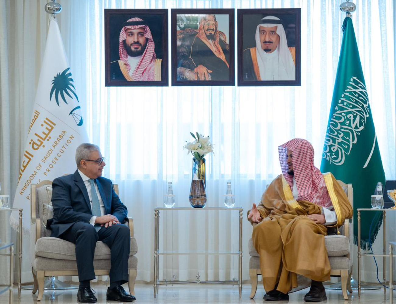 لقاء رسمي بين النائب العام السعودي والسفير المصري لبحث التعاون القضائي